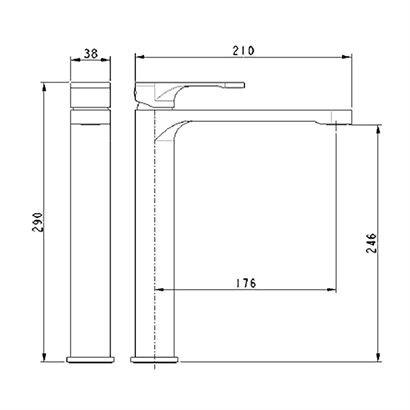 Bocchi Riva Krom Çanak Lavabo Bataryası