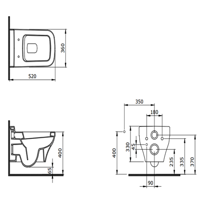 Bocchi Scala Asma Klozet Mat Beton (Klozet Kapağı Hariçtir) 