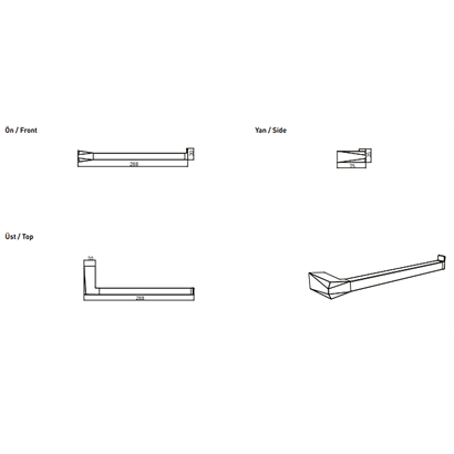 Bocchi Sıena Havluluk Açık 288 Mm Krom