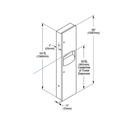 Bocchi Sıvaüstü 12 Lt Çöp Kovalı Kağıt Dispenseri  2027-000002