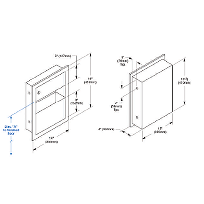 Bocchi Sıvaüstü 5 Lt Çöp Kovalı Kağıt Dispenseri 229-000002