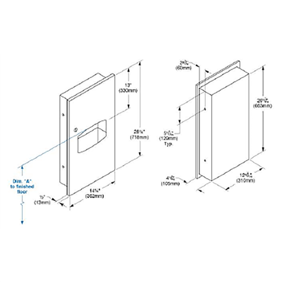 Bocchi Sıvaüstü 7 Lt Çöp Kovalı Kağıt Dispenseri 2297-000002
