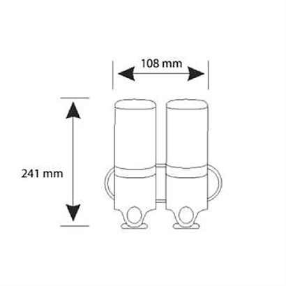 Bocchi Sıvı Sabunluk İkili 450Mlx2 Mat P.Çelik