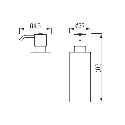 Bocchi Sıvı Sabunluk Tezgah Üstü 200Ml Krom
