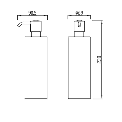 Bocchi Sıvı Sabunluk Tezgah Üstü 400Ml Krom