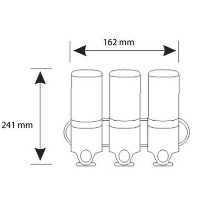 Bocchi Sıvı Sabunluk Üçlü 450Mlx3 Mat P.Çelik