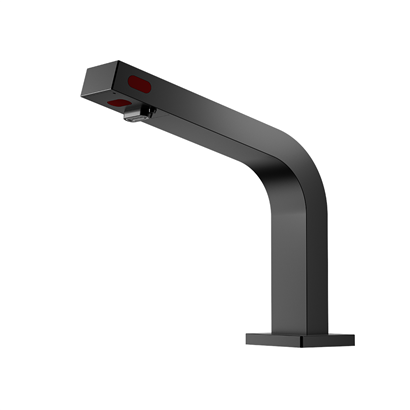 Bocchi Siyah Fotoselli Sabun ve Tek Su Girişli Lavabo Bataryası