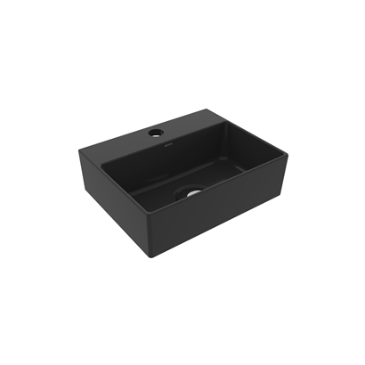Bocchi Slim Line Dikdörtgen Lavabo 30x24 cm Parlak Siyah