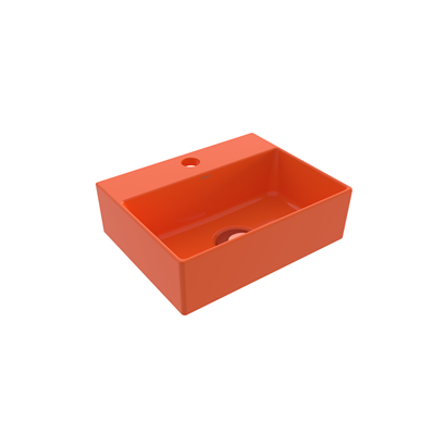 Bocchi Slim Line Dikdörtgen Lavabo 30x24 cm Parlak Turuncu