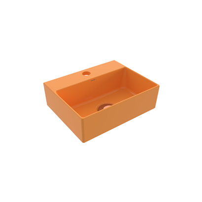 Bocchi Slim Lİne Dikdörtgen Lavabo 30x24 cm Parlak Mandalina Sarısı