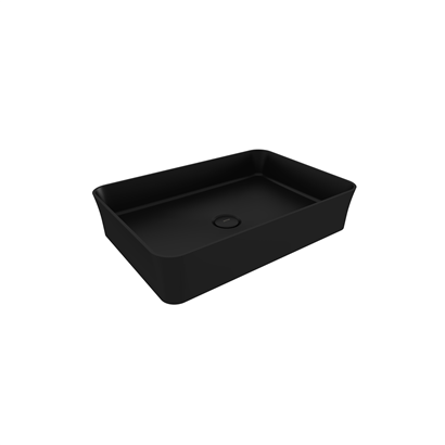 Bocchi Slim Line Dikdörtgen Lavabo 55x38 cm Mat Siyah