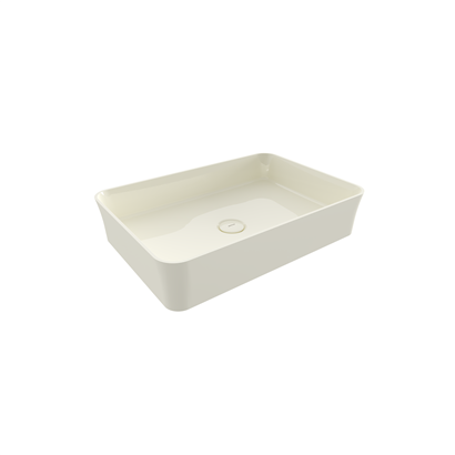 Bocchi Slim Line Dikdörtgen Lavabo 55x38 cm Parlak Bisküvi