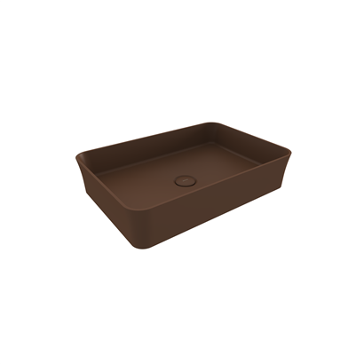 Bocchi Slim Line Dikdörtgen Lavabo 55x38 cm Mat Kahve