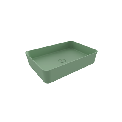 Bocchi Slim Line Dikdörtgen Lavabo 55x38 cm Mat Mint Yeşil