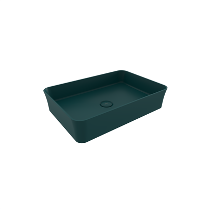 Bocchi Slim Line Dikdörtgen Lavabo 55x38 cm Mat Petrol Mavisi