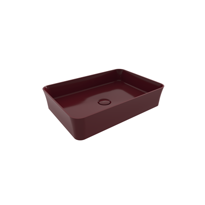 Bocchi Slim Line Dikdörtgen Lavabo 55x38 cm P.Burgonya Bordosu