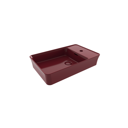 Bocchi Slim Line Dikdörtgen Lavabo 60x38 cm P.Burgonya Bordosu
