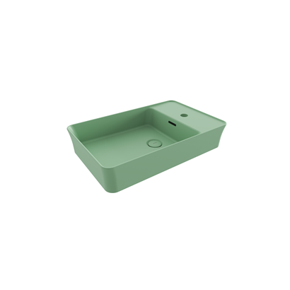 Bocchi Slim Line Dikdörtgen Lavabo 60x38 cm Mat Mint Yeşil