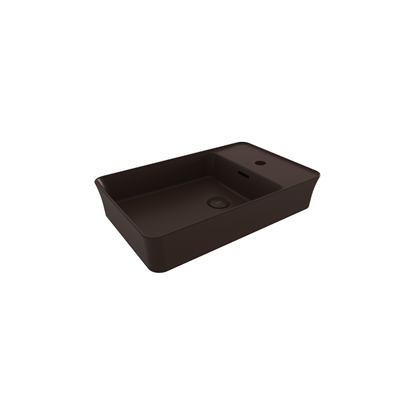 Bocchi Slim Line Dikdörtgen Lavabo 60x38 cm Mat Kahve