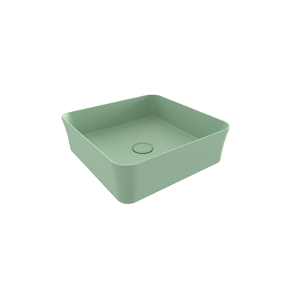 Bocchi Slim Line Kare Lavabo 38x38 cm Mat Mint Yeşil