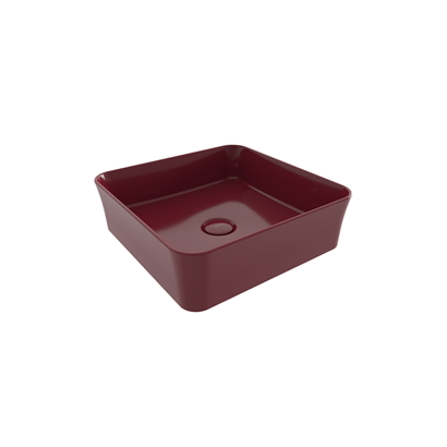 Bocchi Slim Line Kare Lavabo 38x38 cm P.Burgonya Bordosu