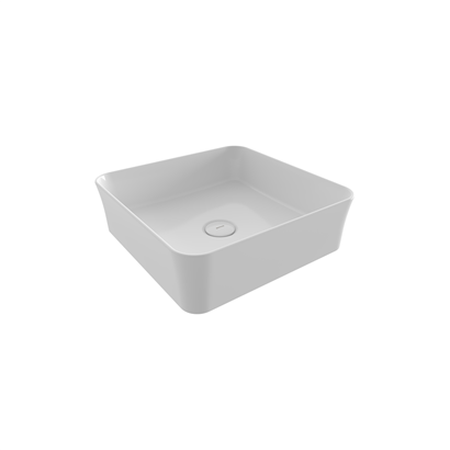 Bocchi Slim Line Kare Lavabo 38x38 cm Parlak Beyaz