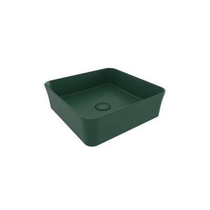 Bocchi Slim Line Kare Lavabo 38x38 cm Mat Yeşil