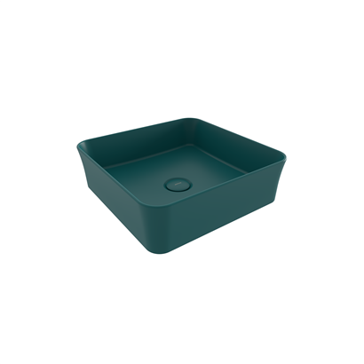 Bocchi Slim Line Kare Lavabo 38x38 cm Mat Petrol Mavisi