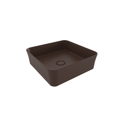 Bocchi Slim Line Kare Lavabo 38x38 cm Mat Kahve