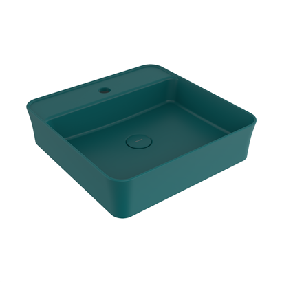 Bocchi Slim Line Kare Lavabo 45x45 cm Mat Petrol Mavisi