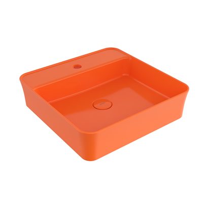 Bocchi Slim Line Kare Lavabo 45x45 cm Parlak Turuncu