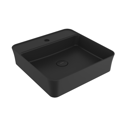 Bocchi Slim Line Kare Lavabo 45x45 cm Mat Siyah