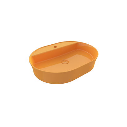 Bocchi Slim Line Oval 60x45 cm Parlak Mandalina Sarısı