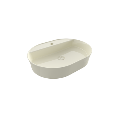 Bocchi Slim Line Oval 60x45 cm Parlak Bisküvi