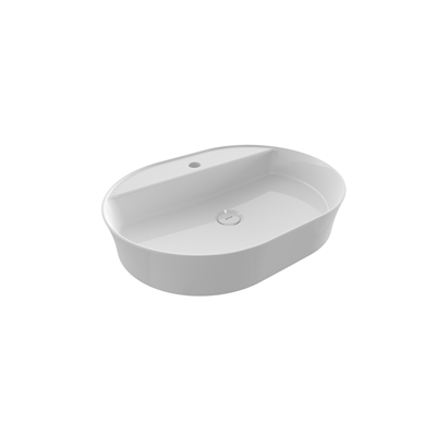 Bocchi Slim Line Oval 60x45 cm Parlak Beyaz