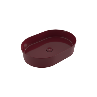 Bocchi Slim Line Oval Lavabo 55x38 cm P.Burgonya Bordosu