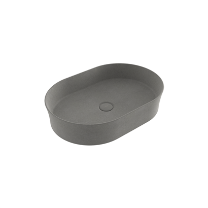Bocchi Slim Line Oval Lavabo 55x38 cm Mat Beton
