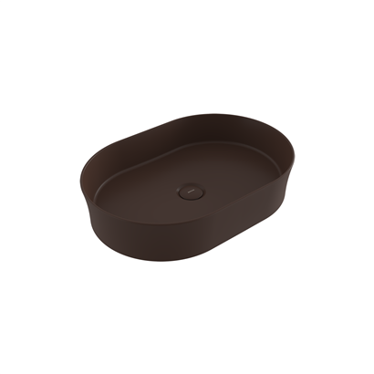 Bocchi Slim Line Oval Lavabo 55x38 cm Mat Kahve
