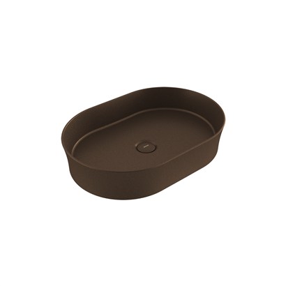 Bocchi Slim Line Oval Lavabo 55x38 cm Mat Bronz