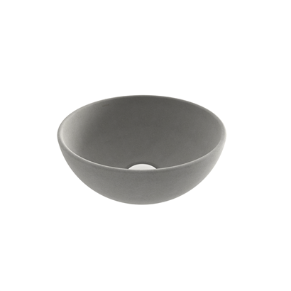 Bocchi Slim Line Vessel Yuvarlak Mini Lavabo 26 cm Mat Beton
