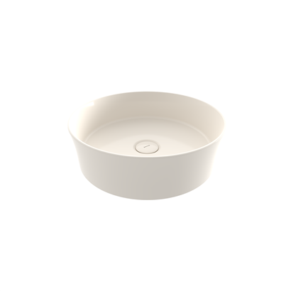 Bocchi Slim Line Yuvarlak lavabo 38 cm Parlak Bisküvi