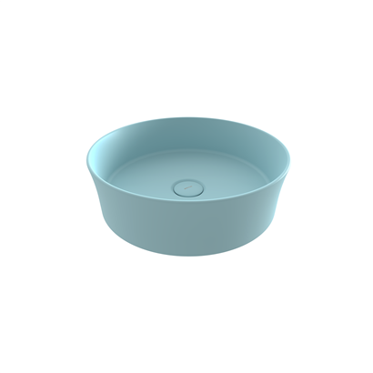 Bocchi Slim Line Yuvarlak lavabo 38 cm Mat Buz Mavisi