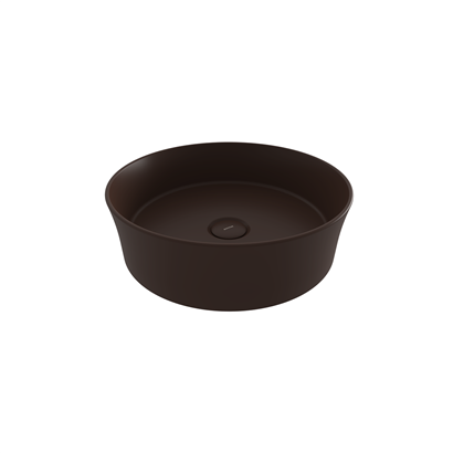 Bocchi Slim Line Yuvarlak lavabo 38 cm Mat Kahve