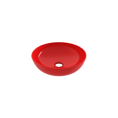 Bocchi Slim Line Yuvarlak Lavabo 38 cm Parlak Kırmızı