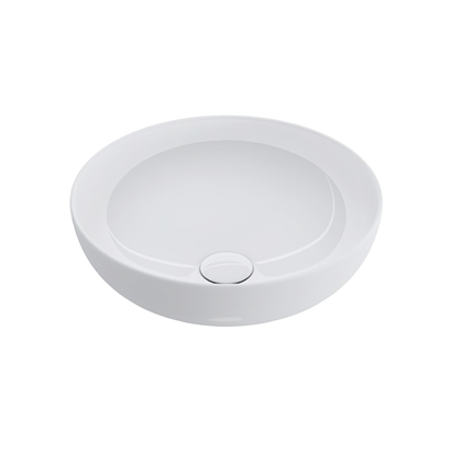 Bocchi Slim Line Yuvarlak Lavabo 38 cm Parlak Beyaz