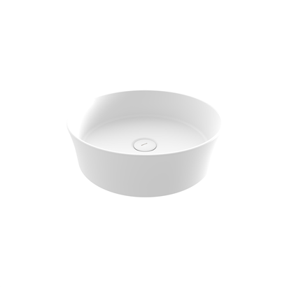 Bocchi Slim Line Yuvarlak lavabo 38 cm Mat Beyaz