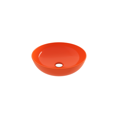 Bocchi Slim Line Yuvarlak Lavabo 38 cm Parlak Turuncu