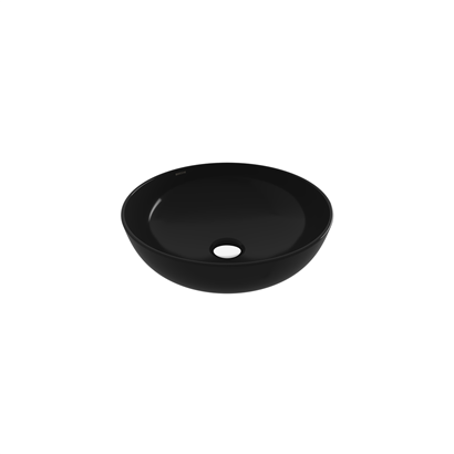Bocchi Slim Line Yuvarlak Lavabo 38 cm Parlak Siyah