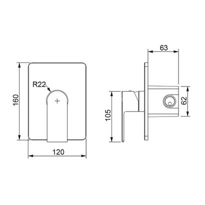 Bocchi Smart Ankastre Duş Bataryası Siyah