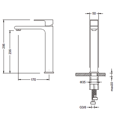 Bocchi Smart Cold Start Çanak Lavabo Bataryası